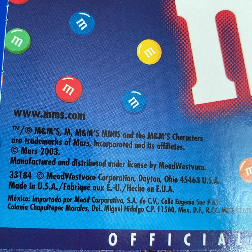 Set of 8 vintage Mead M&Ms folders VGUC